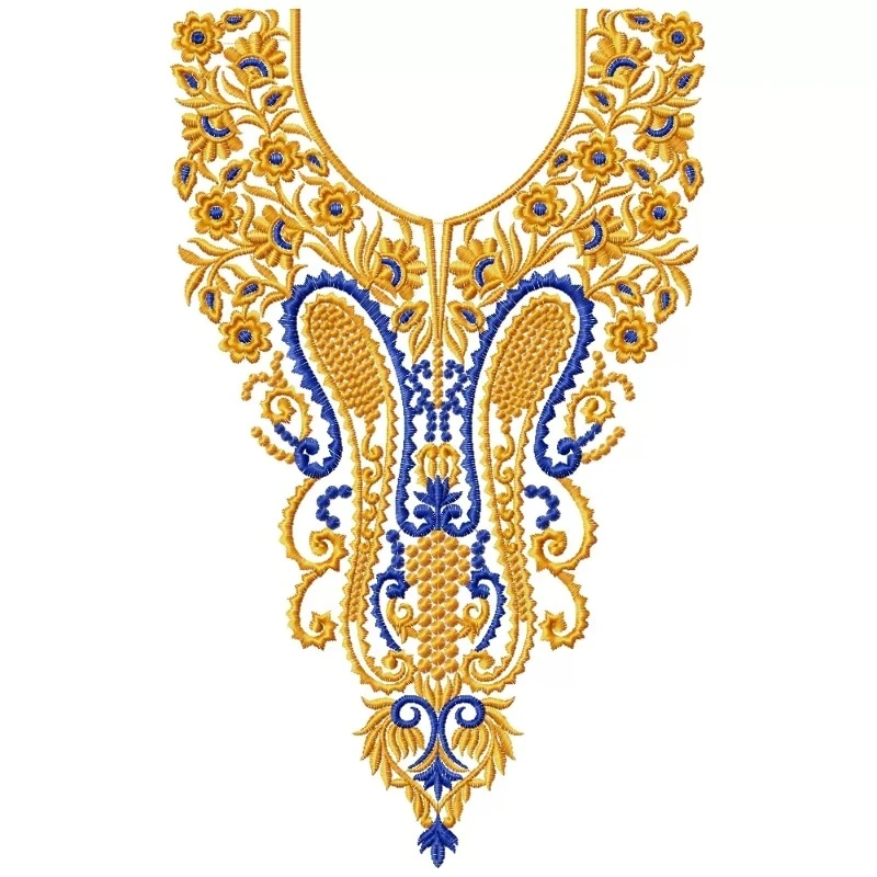 Pakistani Elegant Embroidery Neckline Design
