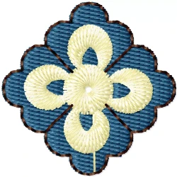 2x2 Abstract Flower Machine Embroidery Design