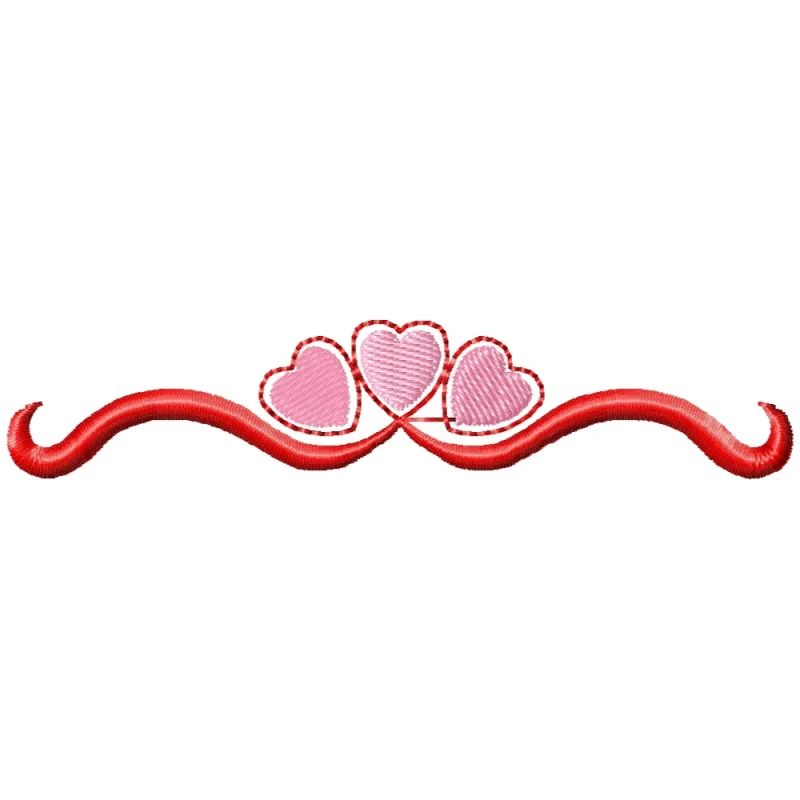 Freebie Valentine's Heart Embroidery Border Design