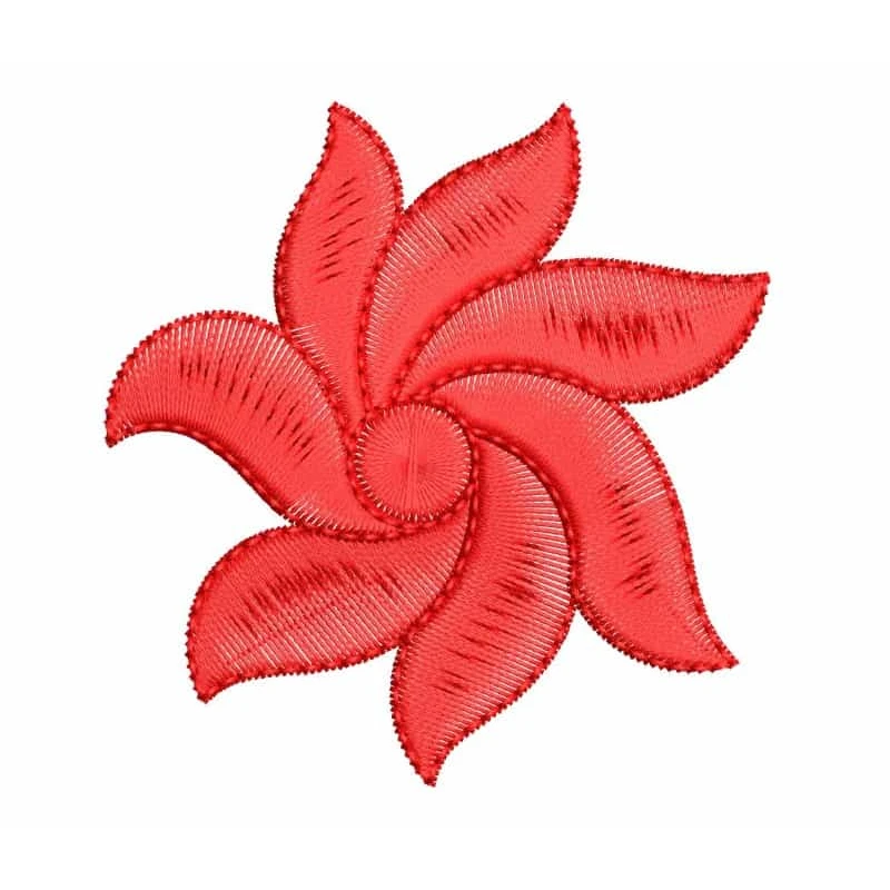Floral Star Machine Embroidery Design