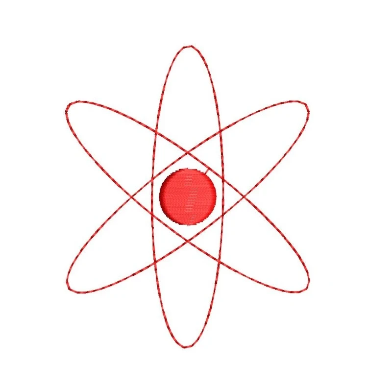 Atomic Energy Science Embroidery Design