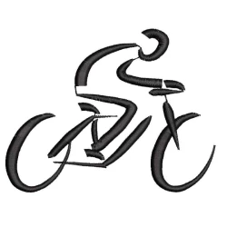 Silhouette Cycling Embroidery Design
