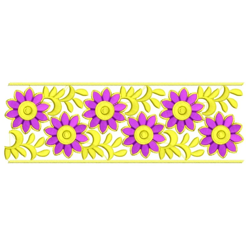 Indian Small Flowers Floral Border Design Freebie
