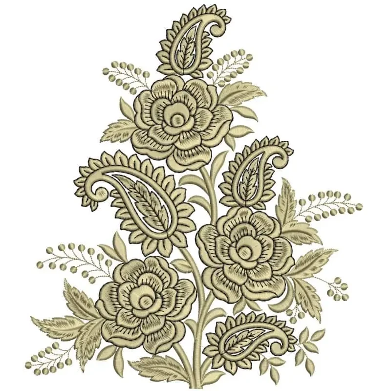 Floral Roses Free Machine Embroidery Design