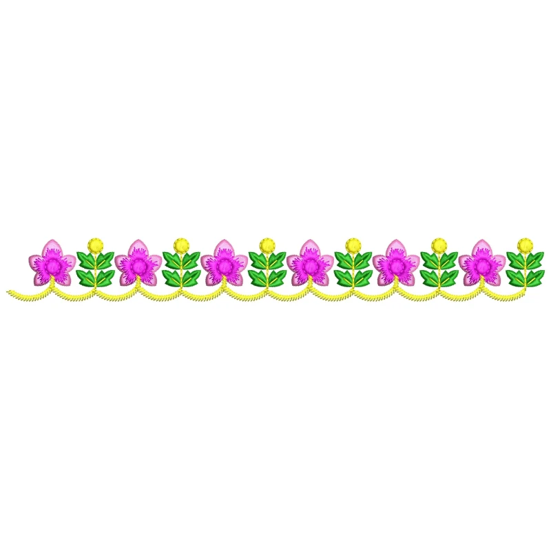 Floral Border Embroidery Design