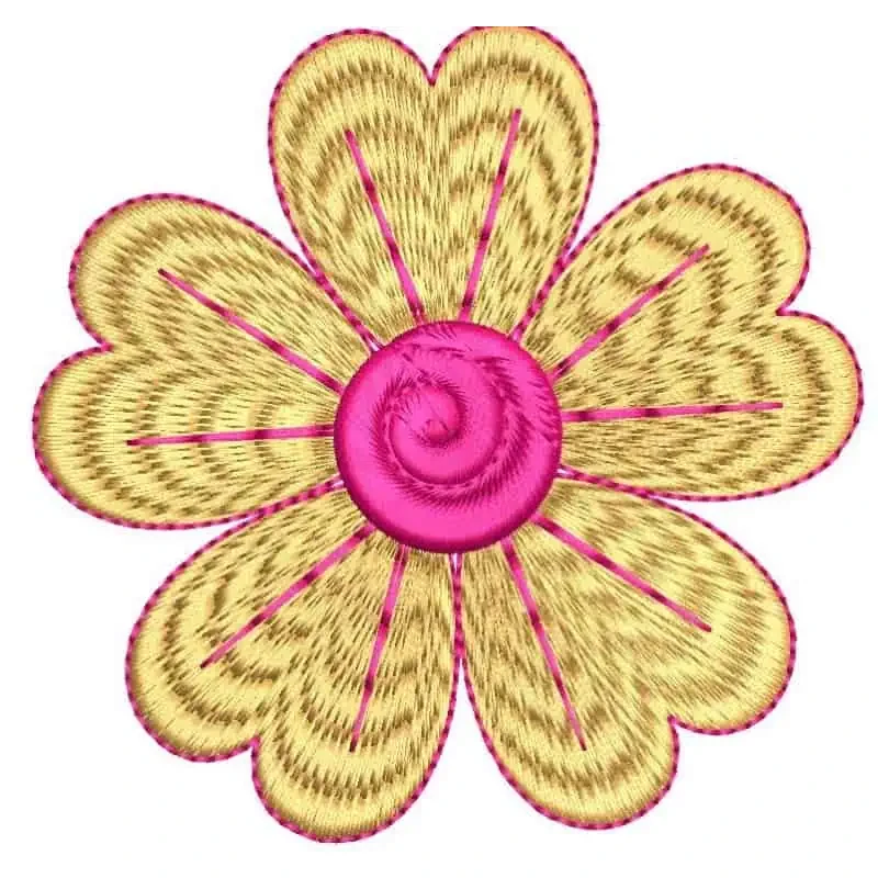 Floral Flower Machine Embroidery Design Freebie