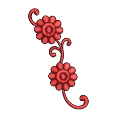 2 Floral Flowers Embroidery Design Freebie