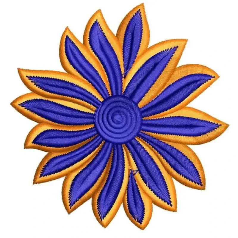 Free Large Single Flower Embroidery Design