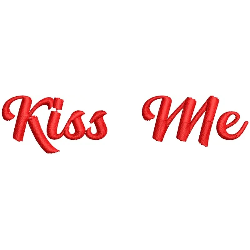 Kiss Me Embroidery Design